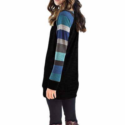 Striped Sleeve Pullover (4 Colors)