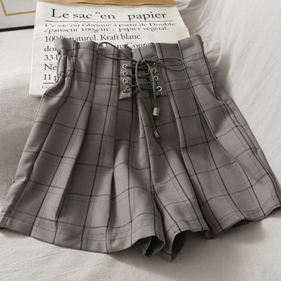 Corset Checkered Shorts (4 Colors)