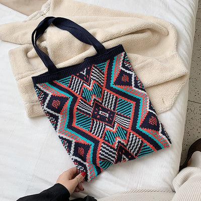 Boho Knitted Tote Bag (2 Colors)