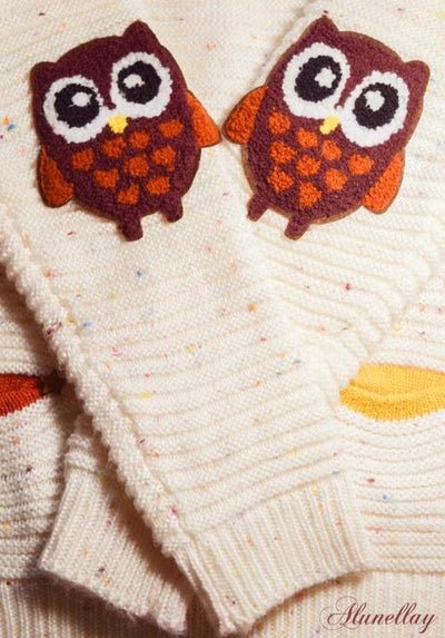 Woodland Owl Patch Sweater