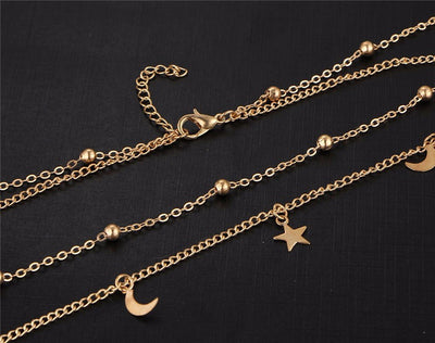 Special Discount: Gold Moon and Star Necklace